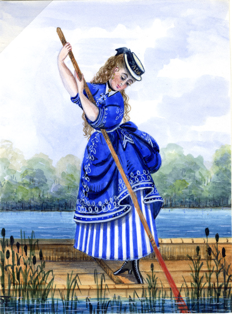Waterolour of a sailor style dress