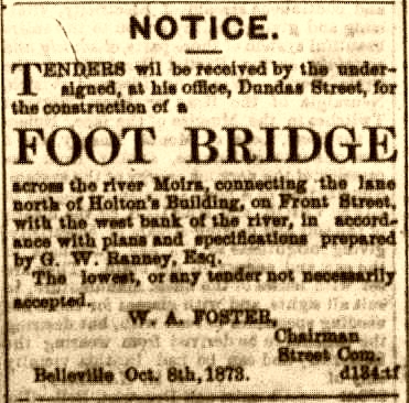Call for tenders for footbridge