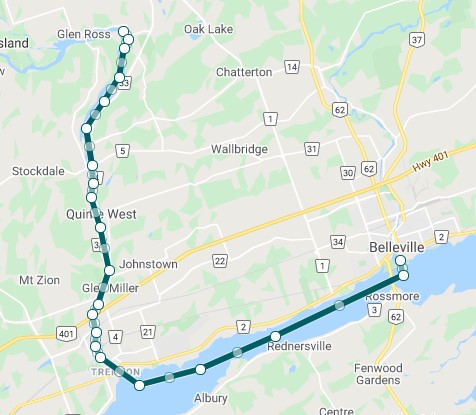 Route map for July 29