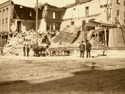 Collapsed building.